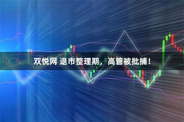 双悦网 退市整理期，高管被批捕！